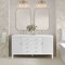 James Martin Vanities 60'' Double Vanity, Bright White w/ 3 CM White Zeus Quartz Top 485-V60D-BW-3WZ - alternate 2